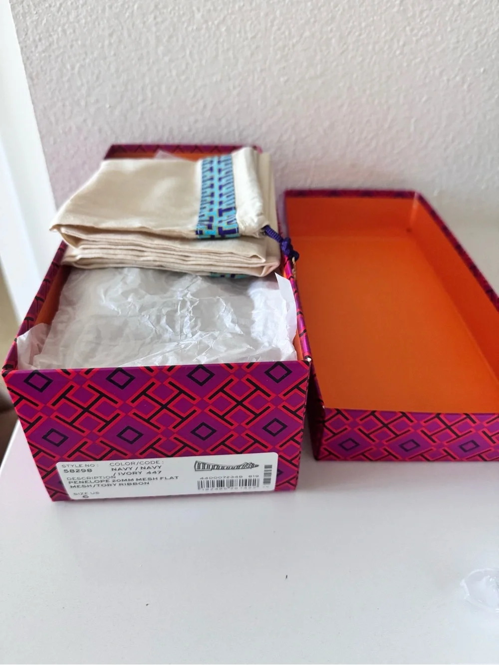 Tory Burch Penelope mesh flats size 6 brand new